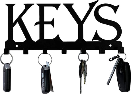 Decorative Metal Key Holder Wall Mounted Key Hooks Hanging Artwork Storage Rack Home Iron Art