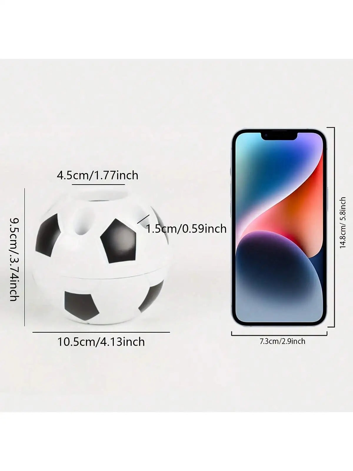 6 Creative Football-Shaped Pen Holders, Multifunctional Plastic Pen Holders for Students and Office Use, Football Pen Holders, Student Pen Holders, Plastic Storage Pen Holders, Room Decoration, Storage, Office Decoration, Bac