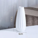 White Ceramic Vases Nordic Decorative Vasen Ornaments Home Living Room Decor Flower Arrangements Sketching Props Desktop Decor