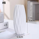 White Nordic Ceramic Flower Vase Retro Flower Bottle Creative Flower Arrangement Holder Simple Plant Pot Room Table Decor Mini