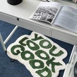 VIKAMA Non-standard Letter Carpet Soft Anti-slip Imitation Cashmere Foot Pad Home Decoration Bedside Rug Entrance Hall Doormat