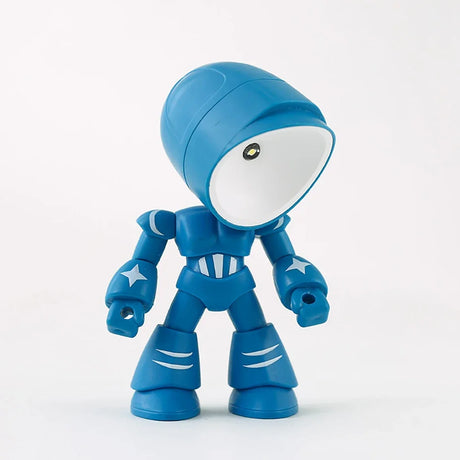 LED Mini Night Light Cute Cartoon Robot Hero Desk Lamp Desktop Ornament Book Light Kids Room Bedside Bedroom Decor Holiday Gifts