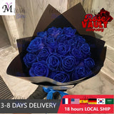 10/30/50pcs 7/6cm Glitter artificial flower rose Mother's/Valentine's Day girl friend wife DIY bouquet gift for wedding Birthday