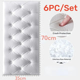 70X35CM 3PCS/SET 6PC/SET Self-adhesive 3D Brick Wallpaper PE Foam Wall Panels Stickers Waterproof Wallpaper Home Decoration