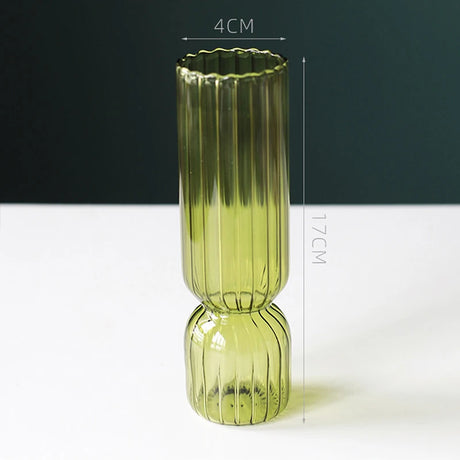 Nordic Glass Vase Small Glass Vases Flower Arrangement Home Decoration Accessories Modern Living Room Glass Ornament
