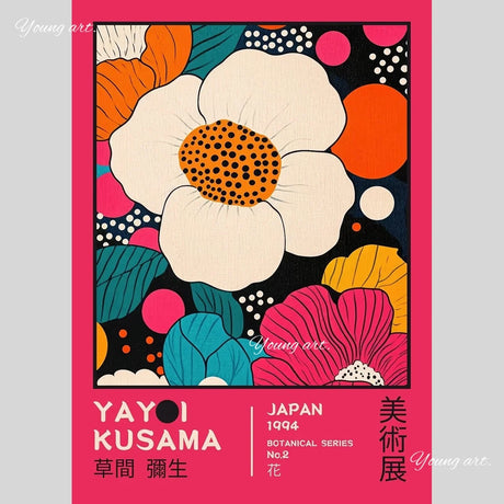 Japanese Yayoi K_Kusama Abstract Canvas Prints Poster Japandi Vintage Animal Aesthetics Art Prints Bedroom Wall Art Home Decor