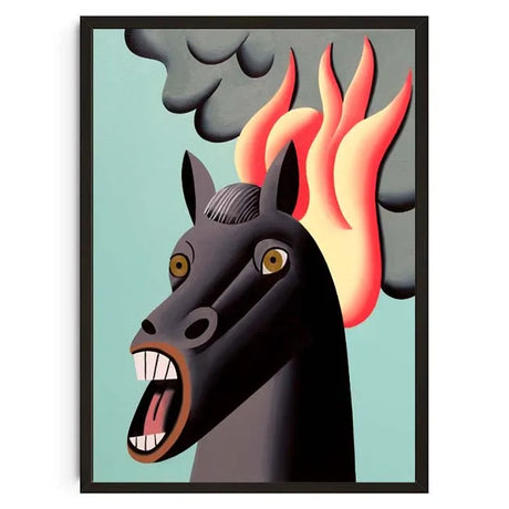 Vintage Abstract Animals Print Posters Mid Century Wall Art Canvas Painting Pictures for Living Room Bedroom Home Decor No Frame
