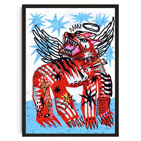Vintage Abstract Animals Print Posters Mid Century Wall Art Canvas Painting Pictures for Living Room Bedroom Home Decor No Frame