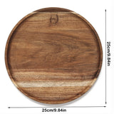 Decorative Tray Round Dinner Plate Wooden Large Wood Platte Dessert Pallet