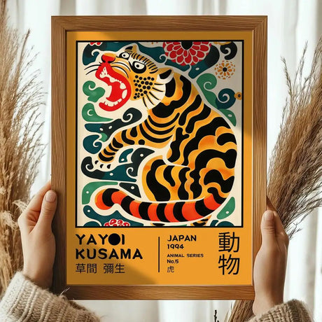 Japanese Yayoi K_Kusama Abstract Canvas Prints Poster Japandi Vintage Animal Aesthetics Art Prints Bedroom Wall Art Home Decor