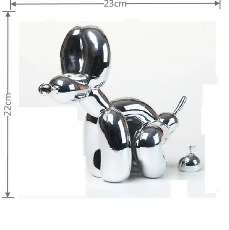 Balloon Dog Doggy Poo Statue Resin Animal Sculpture Home Decoration Resin Craft Office Decor Standing black gold