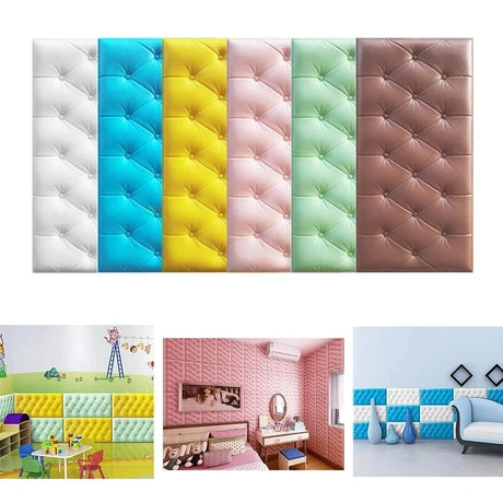 70X35CM 3PCS/SET 6PC/SET Self-adhesive 3D Brick Wallpaper PE Foam Wall Panels Stickers Waterproof Wallpaper Home Decoration
