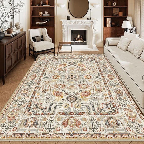 Retro Carpet for Living Room Persian Boho Decor for Room Balcony Rug Large Luxury Bed Room Decoration Home Mats Bedside