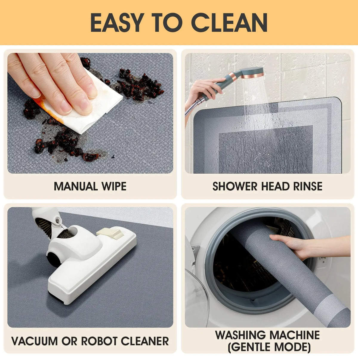 VIKAMA Bathroom Runner Rug with No Slip Rubber Backing Quick Dry Ultra Absorbent Bath Mat Machine Washable Floor Mats Home Decor
