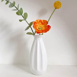White Nordic Ceramic Flower Vase Retro Flower Bottle Creative Flower Arrangement Holder Simple Plant Pot Room Table Decor Mini
