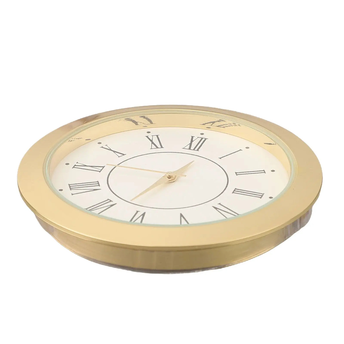 Back 45mm Quartz Movement Clock Craft Clock Insert Scratch-Resistant Lens Silver Tone Bezel Stainless Steel Back