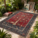 Bohemian Luxury Outdoor Carpet Flower Decoration Retro Style Living Room Rug Sofa Bedroom Easy Clean Washable Floor Mat Soft