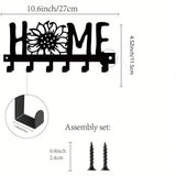 CIFBUY Iron Wall Art Metal Key Hook Home Entryway Organizer for Coats Hats Bags Decorative Hanging Decor Modern Rustic Accent