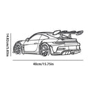 1pc Metal for Supercar Metal Wall Art Modern Iron Home Decor Sign, Dynamic Racing Car Outline Sculpture, Car Decor Ideal choice