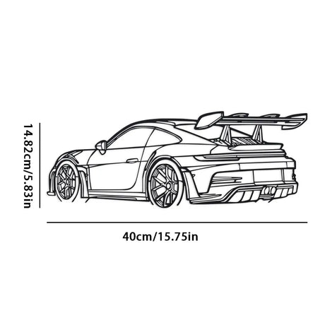 1pc Metal for Supercar Metal Wall Art Modern Iron Home Decor Sign, Dynamic Racing Car Outline Sculpture, Car Decor Ideal choice