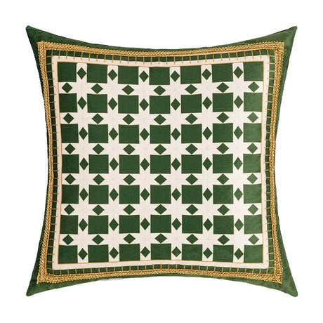 Velvet Cushion Cover 45x45cm Soft Pillow Cover Green Leaves Moss Printed Home Decorative for Sofa Bed Living Room Bedroom
