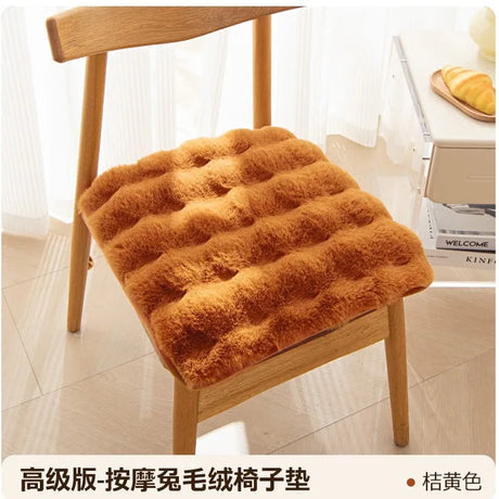 Winter Thickened Plush Student Cushion Seat Cushion Rabbit Velvet Warm Seat Cushion Fart Cushion Office Sedentary Artifact