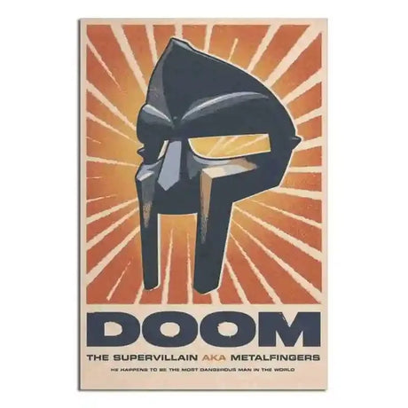 MF Doom Comic Album Poster Aesthetic Rapper Hip Hop Rock Music Band MM Food Mask Canvas For Wall Art Room Decor Home Decoration