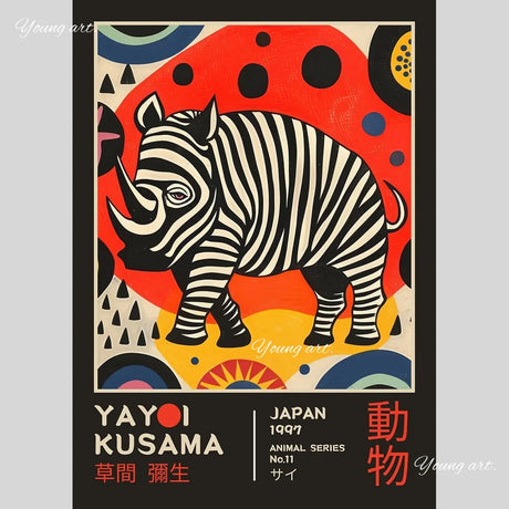 Japanese Yayoi K_Kusama Abstract Canvas Prints Poster Japandi Vintage Animal Aesthetics Art Prints Bedroom Wall Art Home Decor