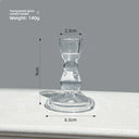 Glass Candle Wick Holder Clear Pillar Table Design Candlestick for Dining Decor