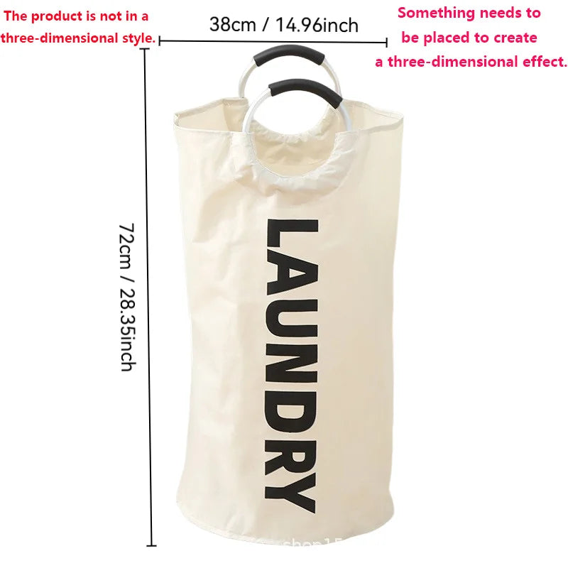 Extra-Large Waterproof Laundry Basket with Padded Handle - Foldable, Multi-Purpose Storage for Bathroom, Laundry Room, Balcony