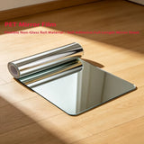 Simple DIY Wall Stickers Mirror Acrylic Shatterproof Self-Adhesive Mirror Decoration Cuttable Floor Mirror Stickers Living Room