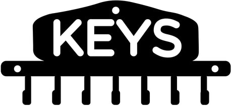 Decorative Metal Key Holder Wall Mounted Key Hooks Hanging Artwork Storage Rack Home Iron Art