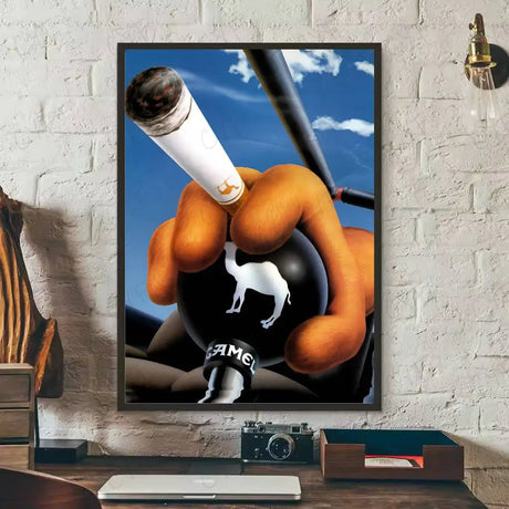 Vintage C-Camel C-Cigarettes Poster Poster Self-Adhesive Wall Art For Living Room Bedroom No Fade Modern Home Decor Stickers