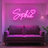 Custom LED Neon Sign Personalized Name Light for Kid Teens Bedroom Unique Gift with Customizable Designs for Trendy Wall Decor
