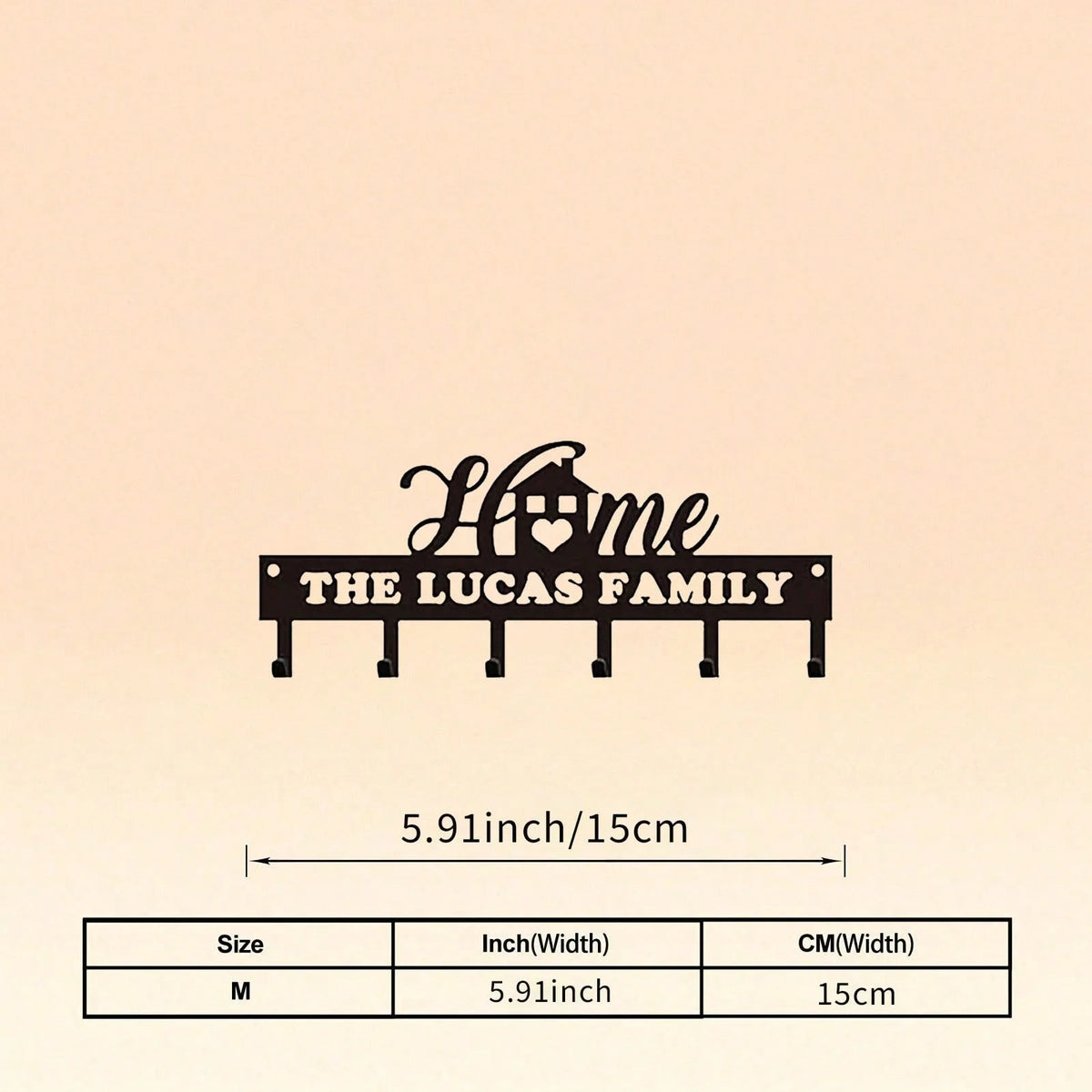 CIFBUY Iron Wall Art Metal Key Hook Home Entryway Organizer for Coats Hats Bags Decorative Hanging Decor Modern Rustic Accent
