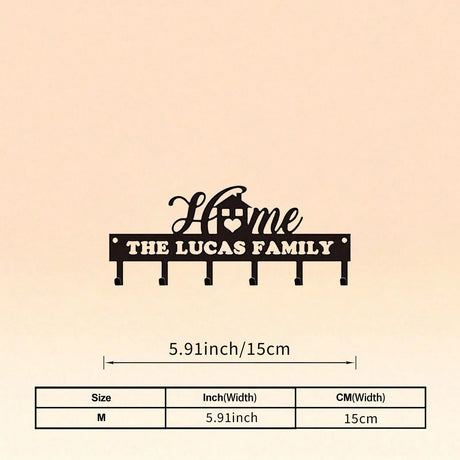 CIFBUY Iron Wall Art Metal Key Hook Home Entryway Organizer for Coats Hats Bags Decorative Hanging Decor Modern Rustic Accent