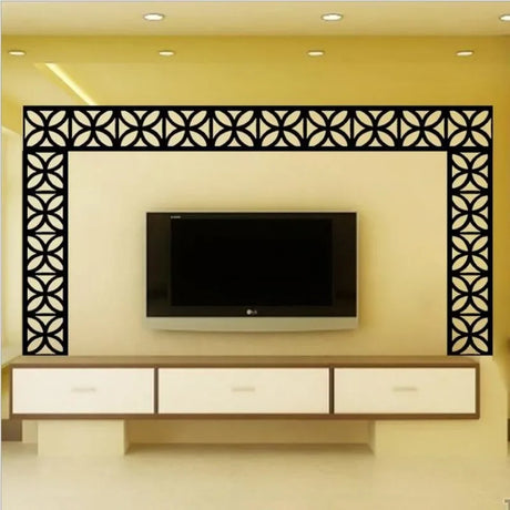 3D 5/10CM Square Self Adhesive Waist Line Mirror Sticker Wall Stickers for Living Room Ceiling Edge Strip Corner Line Wall Decor