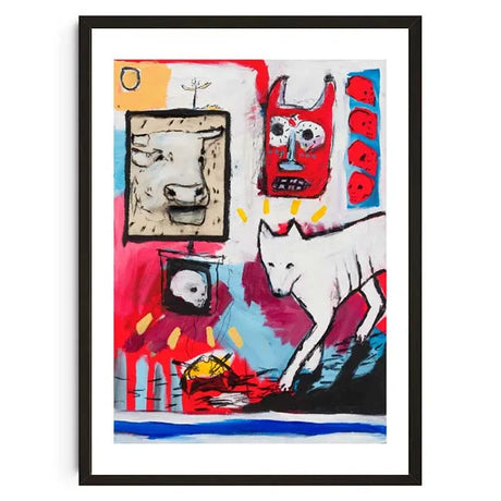 Vintage Abstract Animals Print Posters Mid Century Wall Art Canvas Painting Pictures for Living Room Bedroom Home Decor No Frame