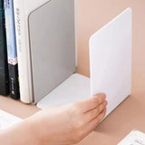 1/2Pcs L-Shaped Simple Bookend Thickened Decorative Desk Bookshelf with Anti-slip Design Plastic Book Stoppers Holders