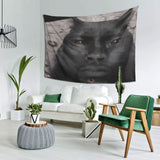 VIKAMA Bohemian Style Black Cat Tapestry Personalized Bedroom Background Warm Bedhead Decoration Room Wall Decoration