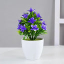 1pc Artificial Potted Plant Small Bonsai Flowers Pot Simulated Tree Ornaments Wedding Home Hotel Office Table Decor Fake Plants