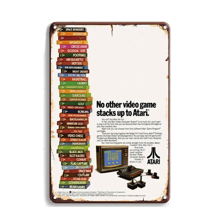 Metal Tin Sign Vintage Wall Plates Decor Shabby Rust Video Game Poster Anime Movie Metal Signs Decor Man Cave Garage Tin Plaques