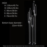 Clear Acrylic Floor Candelabra 5 Arm Tall Candlestick Holder for Wedding Table Centerpiece Ceremony Party Home Decoration 10PCS
