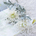 Artificial Flowers Short Branch Crab Claw 2 Fork Pincushion Festival Garland Vase for Home Wedding Room Decoration Fake Planting