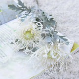 Artificial Flowers Short Branch Crab Claw 2 Fork Pincushion Festival Garland Vase for Home Wedding Room Decoration Fake Planting