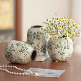 Ice Cracked Ceramic Vase Handmade Vase Bohemian Art Home Decoration Living Room Office Decoration Dried Flower Display Vase