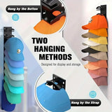 1pc Hat Storage Rack, Wall Mounted for 18 Caps, Multi-Layer Shelf, Space Saving Display for Bedroom, Closet Door, Entryway
