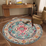 Bohemian Style Circular Carpet Indoor Carpet Bedrooms Circular Floor Mats Suitable Living Rooms Study Rooms Bathrooms Decoration