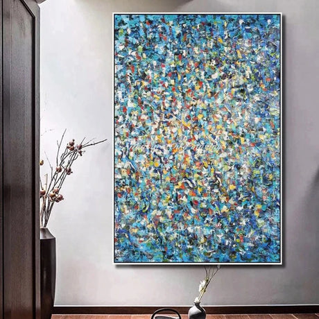Mintura,Handpainted Abstract Color Block Oil Painting on Canvas Frameless Poster Wall Art Picture Modern Home Decoration Artwork