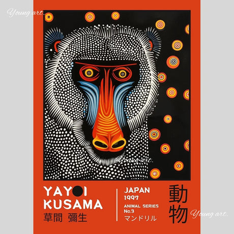 Japanese Yayoi K_Kusama Abstract Canvas Prints Poster Japandi Vintage Animal Aesthetics Art Prints Bedroom Wall Art Home Decor